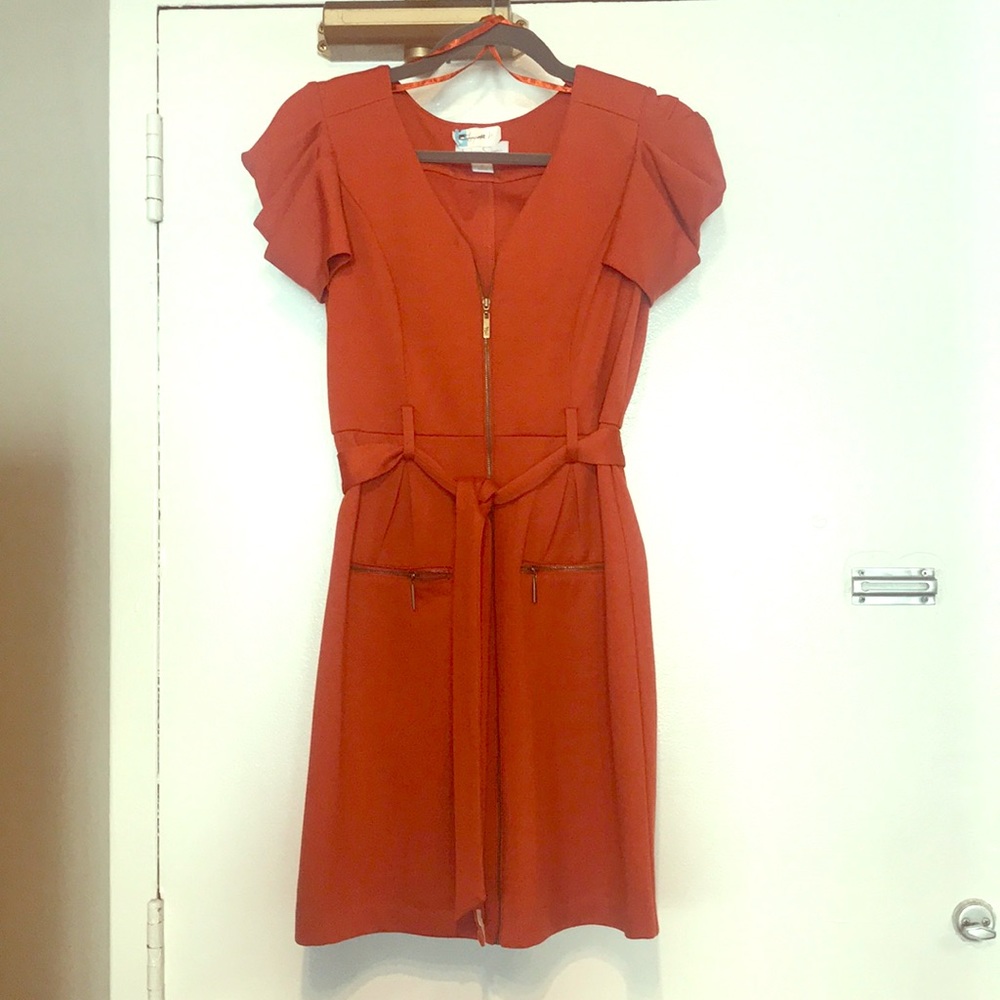 Burnt orange Jessica Simpson dress